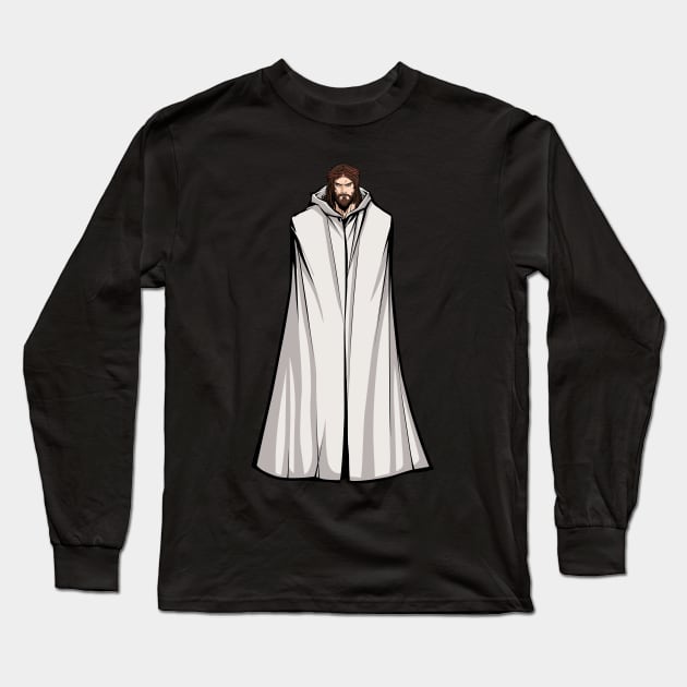 Jesus Standing Tall Long Sleeve T-Shirt by Malchev